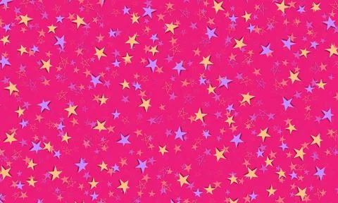 Light pink vector background with purple and pink stars on blurred abstract Stock Illustration