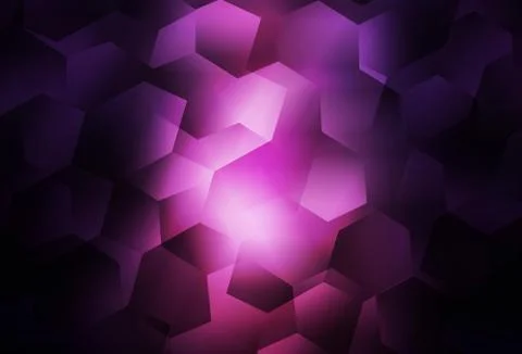 Light Pink vector background with set of hexagons. 스톡 일러스트