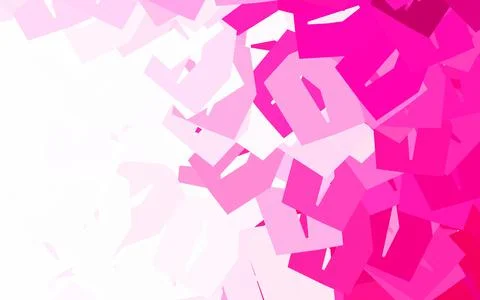Light Pink vector background with set of hexagons. Illustrazione stock