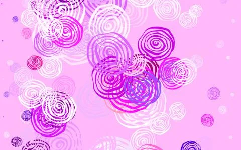 Light Pink vector doodle pattern with roses. Illustrazione stock
