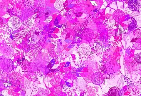 Light Pink vector elegant pattern with trees, branches. Illustrazione stock