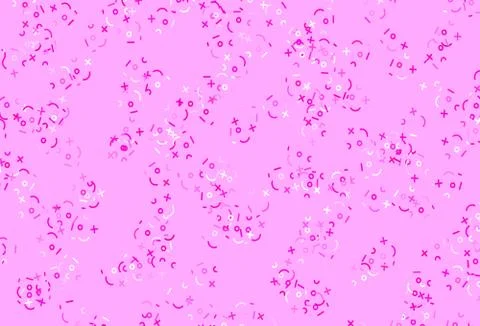 Light Pink vector layout with algebra elements. Stock Illustration