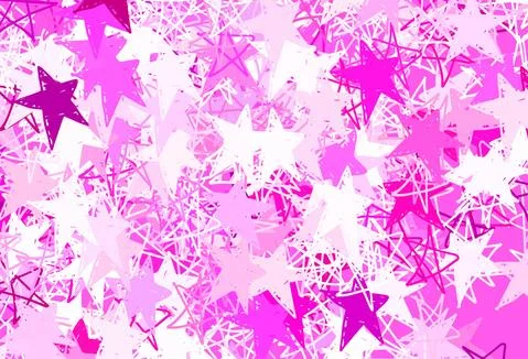 Light Pink vector layout with bright stars. Stock Illustration