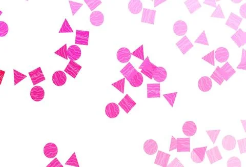 Light Pink vector layout with circles, lines, rectangles. イラスト素材