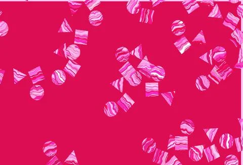 Light Pink vector layout with circles, lines, rectangles. 스톡 일러스트