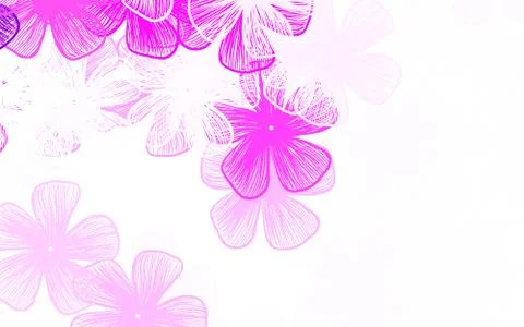Light Pink vector natural background with flowers Stock Illustration