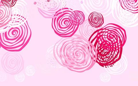 Light Pink vector natural pattern with roses. Stock Illustration