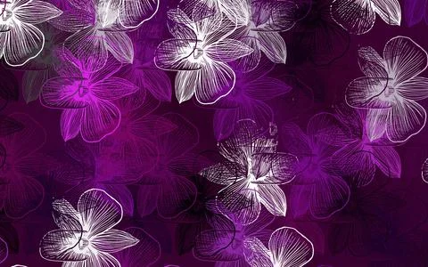 Light Pink vector natural pattern with flowers. Illustrazione stock