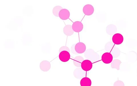 Light Pink vector pattern with artificial intelligence network. Illustrazione stock