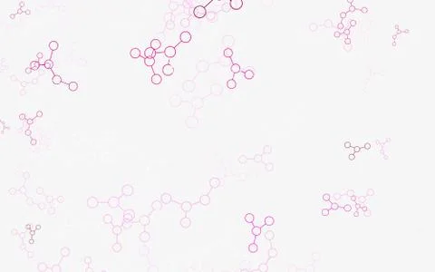 Light Pink vector pattern with artificial intelligence network. Stock Illustration