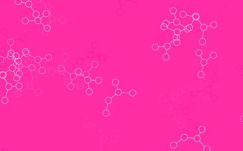 Light Pink vector pattern with artificial intelligence network. Illustrazione stock