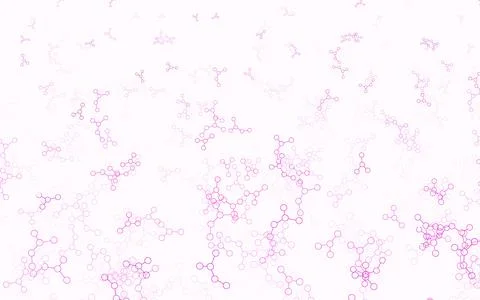 Light Pink vector pattern with artificial intelligence network. Stock Illustration