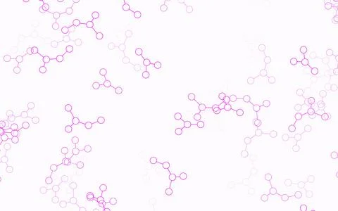Light Pink vector pattern with artificial intelligence network. Stockillustratie