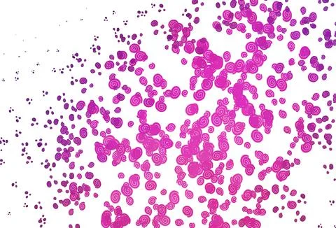 Light Pink vector pattern with bubble shapes. イラスト素材