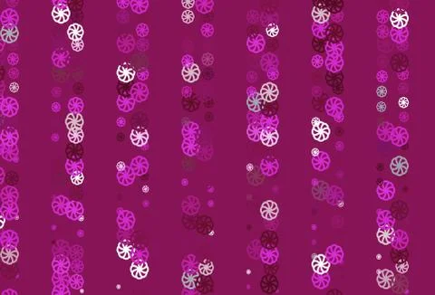 Light Pink vector pattern with christmas snowflakes. 库存插图