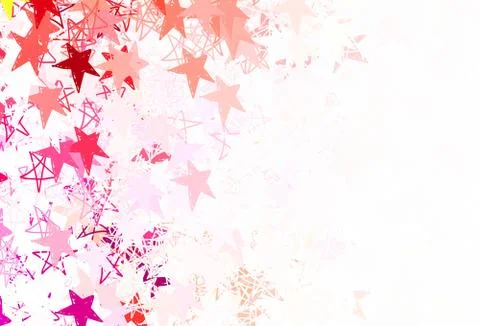 Light Pink vector pattern with christmas stars. 스톡 일러스트