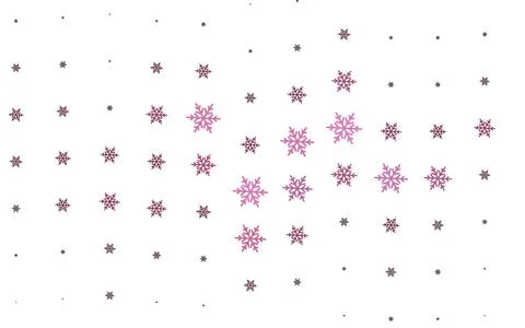 Light Pink vector pattern with christmas snowflakes, stars. 库存插图