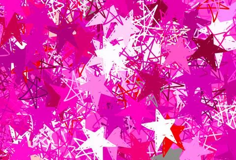 Light Pink vector pattern with christmas stars. 스톡 일러스트