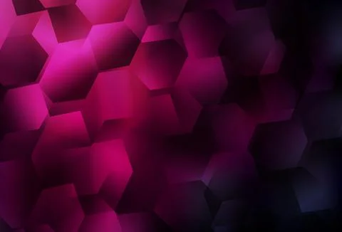 Light Pink vector pattern with colorful hexagons. Stock Illustration