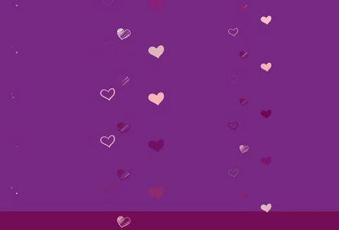 Light Pink vector pattern with colorful hearts. イラスト素材