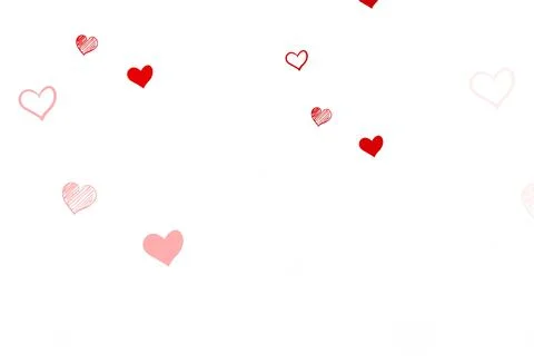 Light Pink vector pattern with colorful hearts. Illustrazione stock