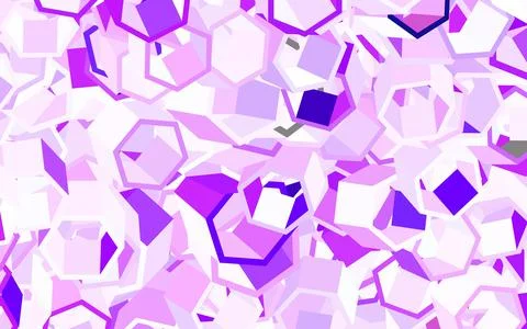Light Pink vector pattern with colorful hexagons. Stock Illustration