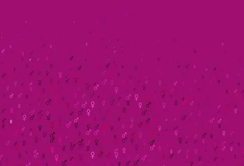 Light pink vector pattern with gender elements. Stock Illustration