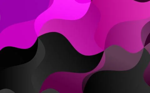 Light Pink vector pattern with lines, ovals. Stock Illustration