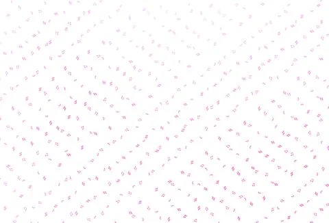 Light Pink vector pattern with music elements. Illustrazione stock