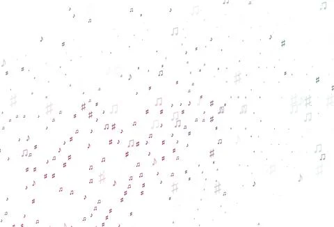 Light Pink vector pattern with music elements. 스톡 일러스트