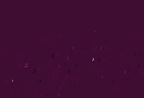 Light Pink vector pattern with music elements. Illustrazione stock