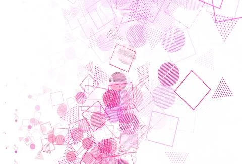 Light Pink vector pattern with polygonal style with circles. Stockillustratie