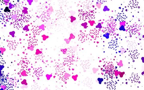 Light Pink vector pattern with random forms. Illustrazione stock
