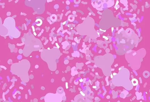 Light Pink vector pattern with random forms. 库存插图