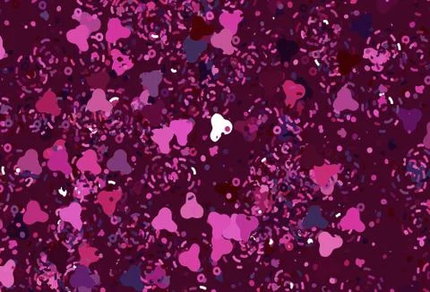 Light Pink vector pattern with random forms. Stock Illustration