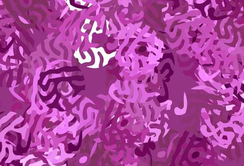 Light Pink vector pattern with random forms. Illustrazione stock