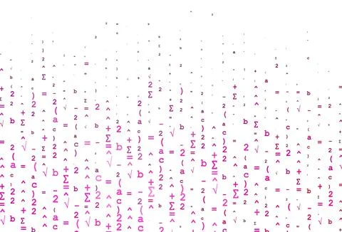 Light Pink vector template with math simbols. イラスト素材