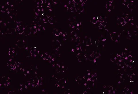 Light Pink vector template with math simbols. Stockillustratie