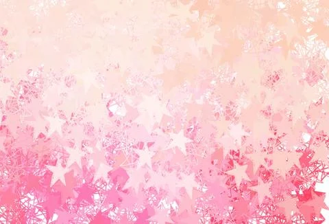 Light Pink vector template with sky stars. Stock Illustration