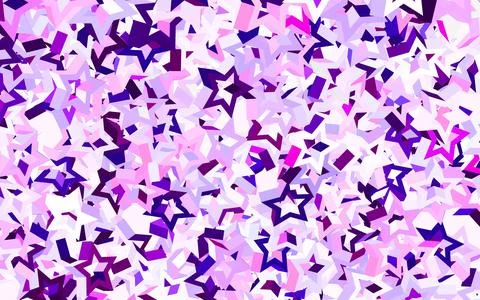 Light Pink vector template with sky stars. Stock Illustration