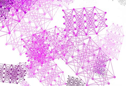 Light Pink vector texture with artificial intelligence concept. 스톡 일러스트