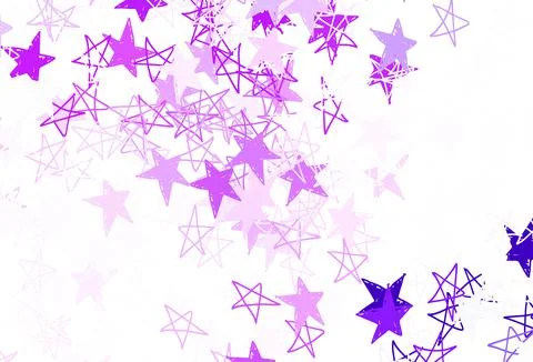 Light Pink vector texture with beautiful stars. Stock Illustration