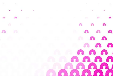 Light Pink vector texture with rainbows, clouds. Illustrazione stock