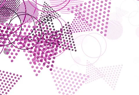 Light Pink vector texture with triangular style with circles. Stockillustratie