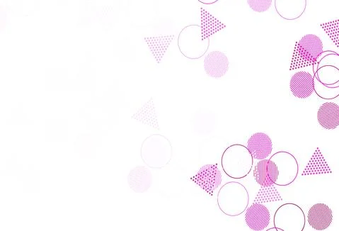 Light Pink vector texture with triangular style with circles. Illustrazione stock
