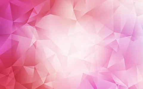 Light Pink vector triangle mosaic texture. Colorful illustration in abstract  Illustrazione stock