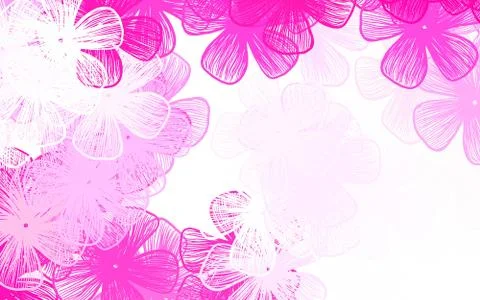 Light Pink, Yellow vector abstract pattern with flowers Illustrazione stock