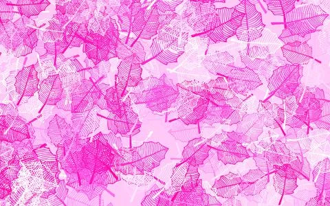 Light Pink, Yellow vector abstract background with leaves. Stock Illustration