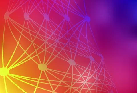 Light Pink, Yellow vector backdrop with artificial intelligence data. イラスト素材