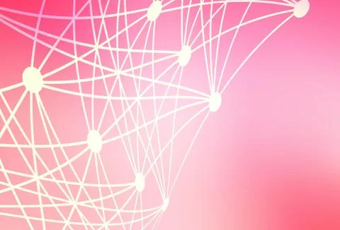 Light Pink, Yellow vector backdrop with artificial intelligence data. Stock Illustration